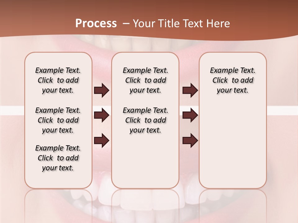 A Woman's Teeth With Whitening And Whitening On Them PowerPoint Template
