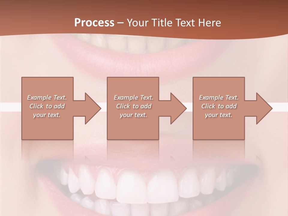 A Woman's Teeth With Whitening And Whitening On Them PowerPoint Template