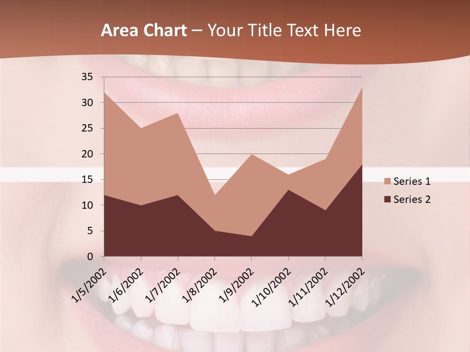 A Woman's Teeth With Whitening And Whitening On Them PowerPoint Template