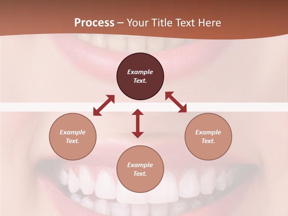 A Woman's Teeth With Whitening And Whitening On Them PowerPoint Template