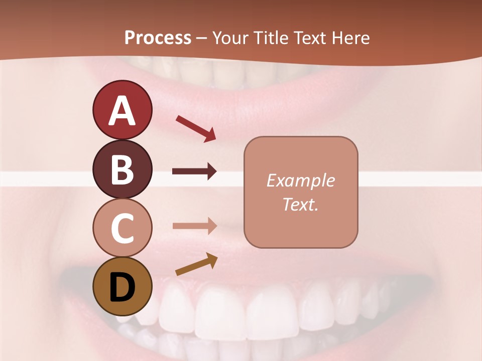 A Woman's Teeth With Whitening And Whitening On Them PowerPoint Template