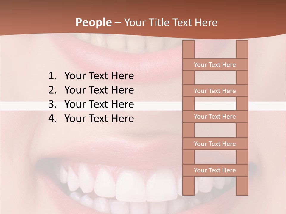 A Woman's Teeth With Whitening And Whitening On Them PowerPoint Template