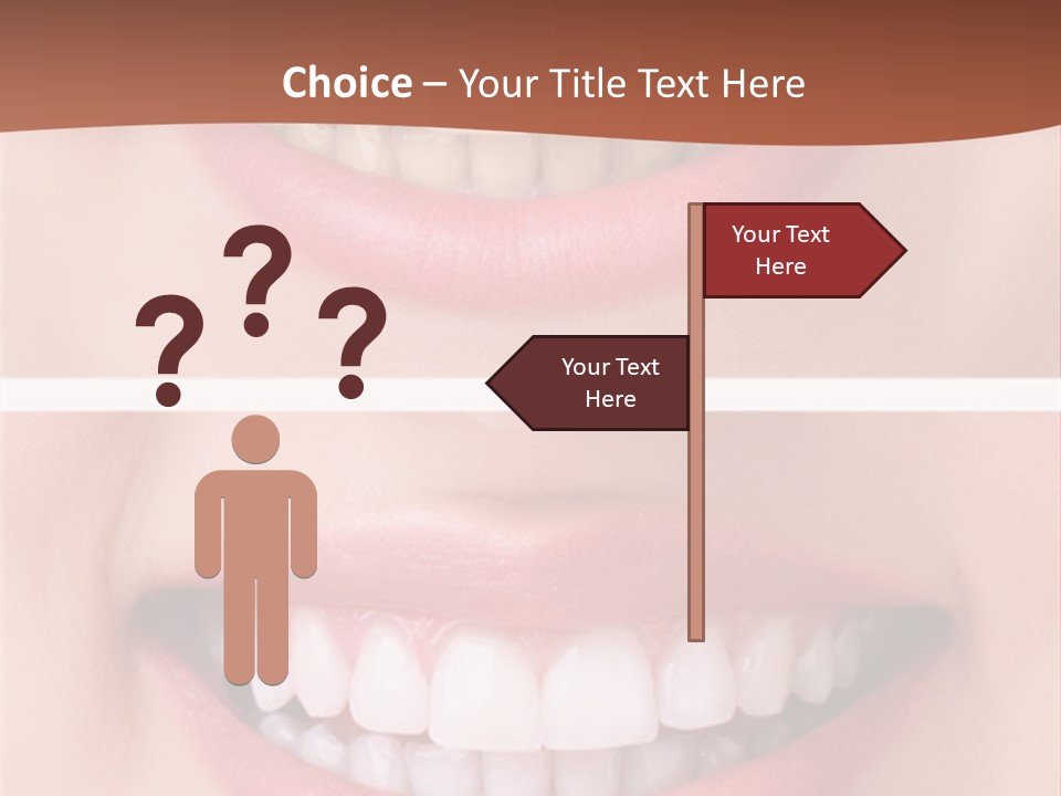 A Woman's Teeth With Whitening And Whitening On Them PowerPoint Template