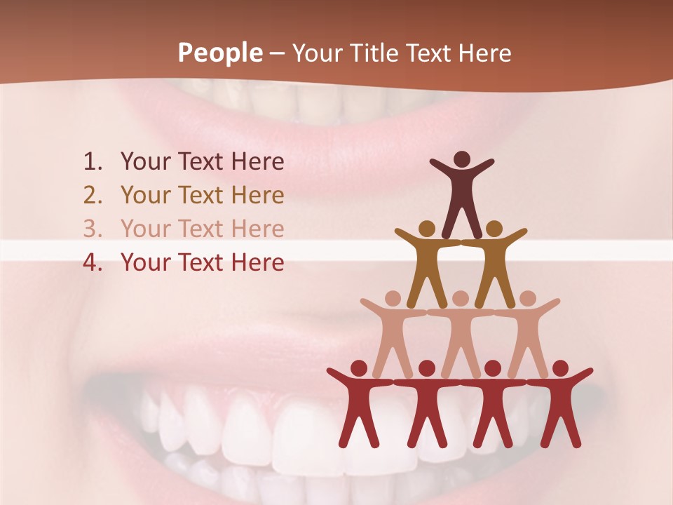 A Woman's Teeth With Whitening And Whitening On Them PowerPoint Template