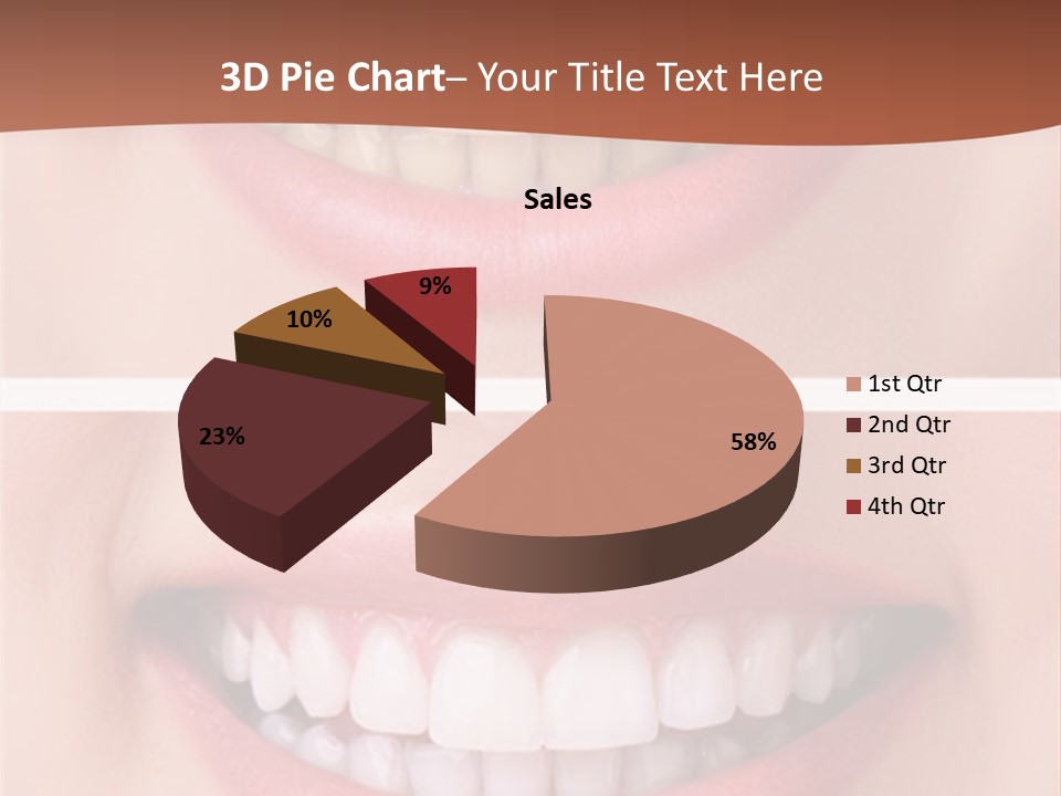 A Woman's Teeth With Whitening And Whitening On Them PowerPoint Template