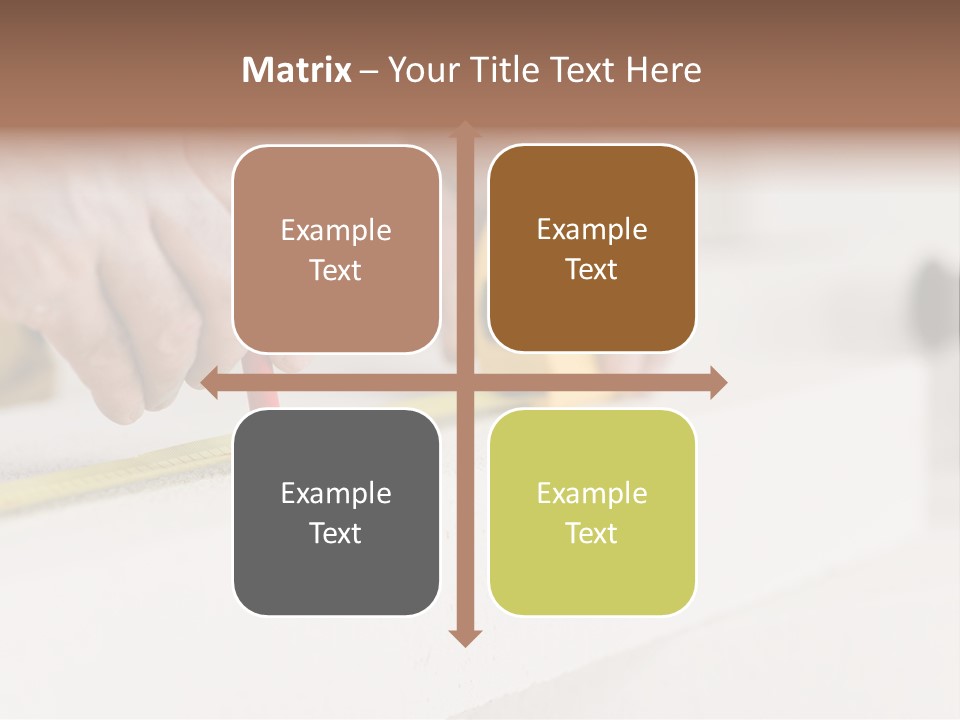 A Person Measuring A Piece Of Wood With A Tape PowerPoint Template