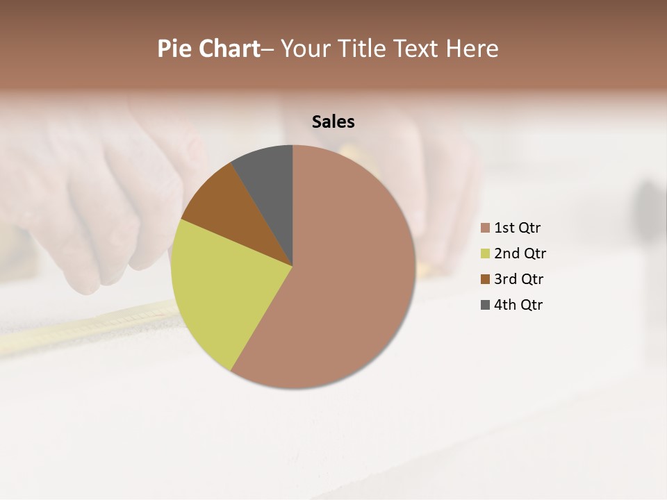 A Person Measuring A Piece Of Wood With A Tape PowerPoint Template