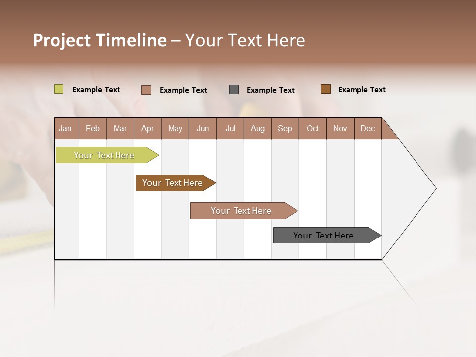 A Person Measuring A Piece Of Wood With A Tape PowerPoint Template