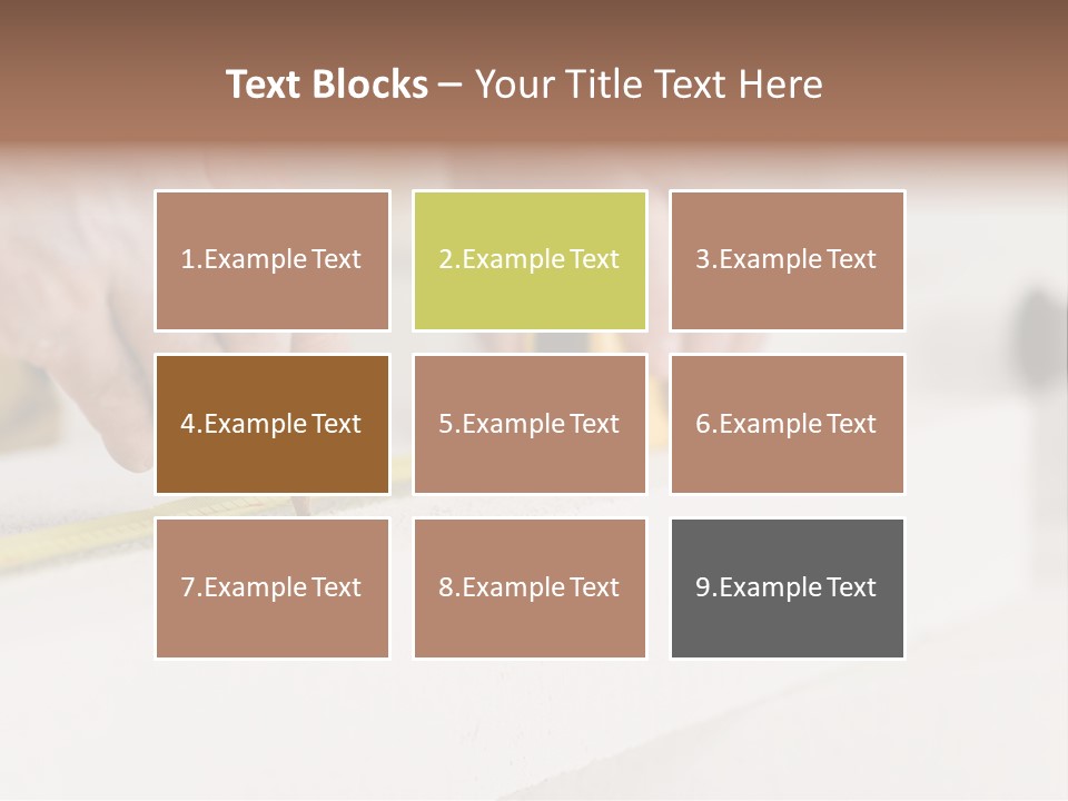 A Person Measuring A Piece Of Wood With A Tape PowerPoint Template
