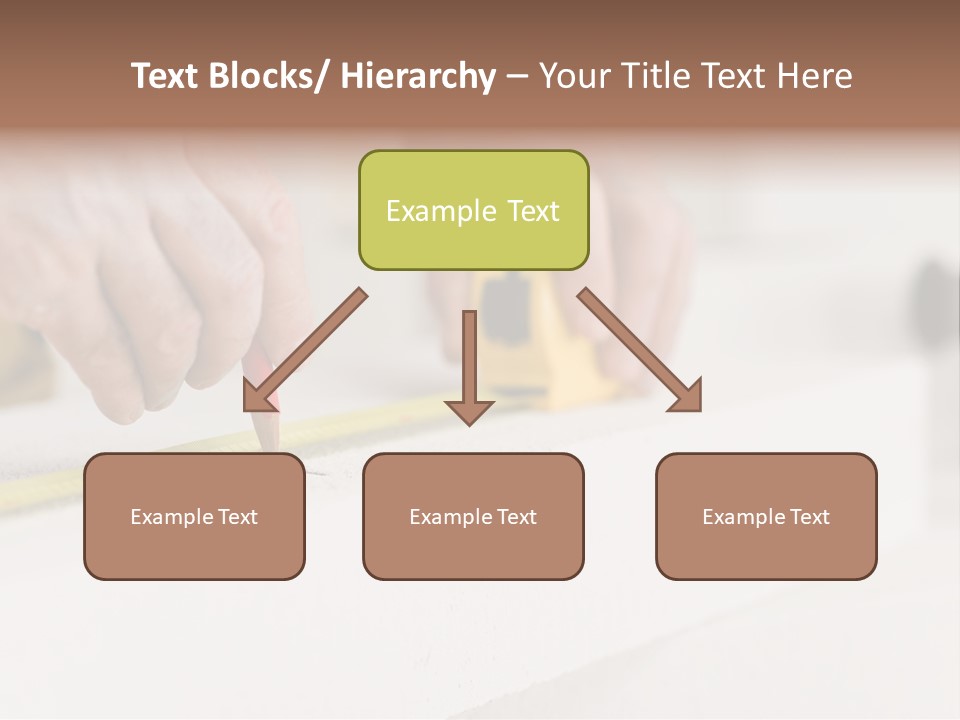 A Person Measuring A Piece Of Wood With A Tape PowerPoint Template