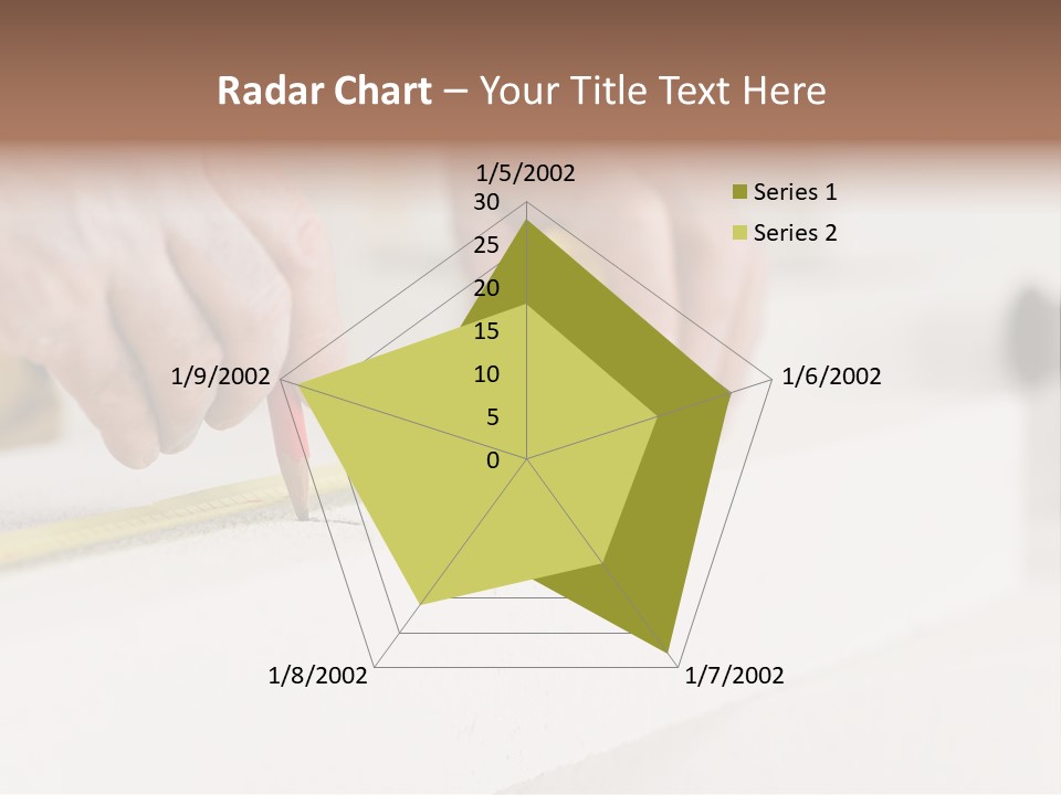 A Person Measuring A Piece Of Wood With A Tape PowerPoint Template