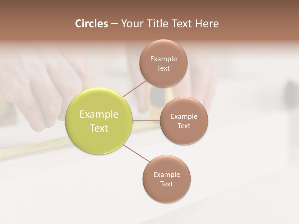 A Person Measuring A Piece Of Wood With A Tape PowerPoint Template