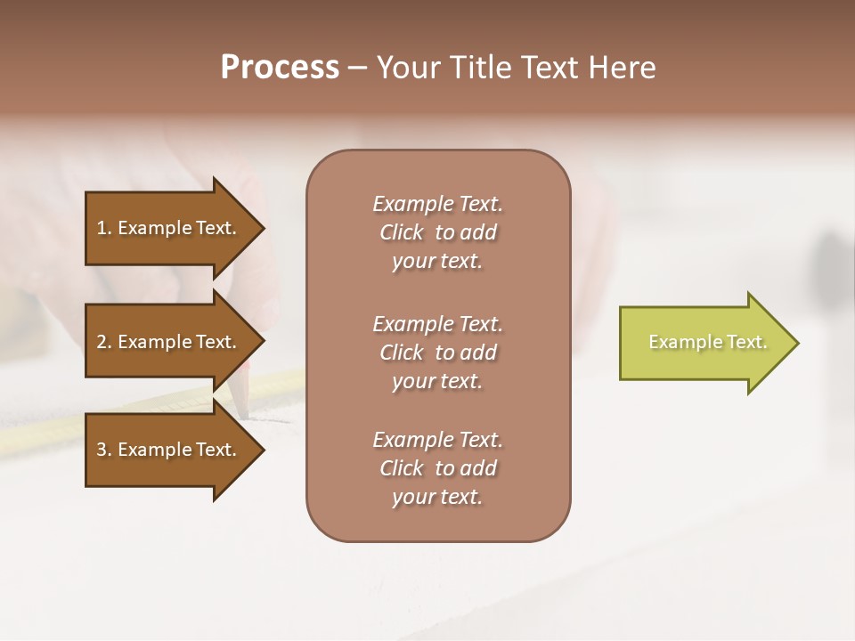 A Person Measuring A Piece Of Wood With A Tape PowerPoint Template