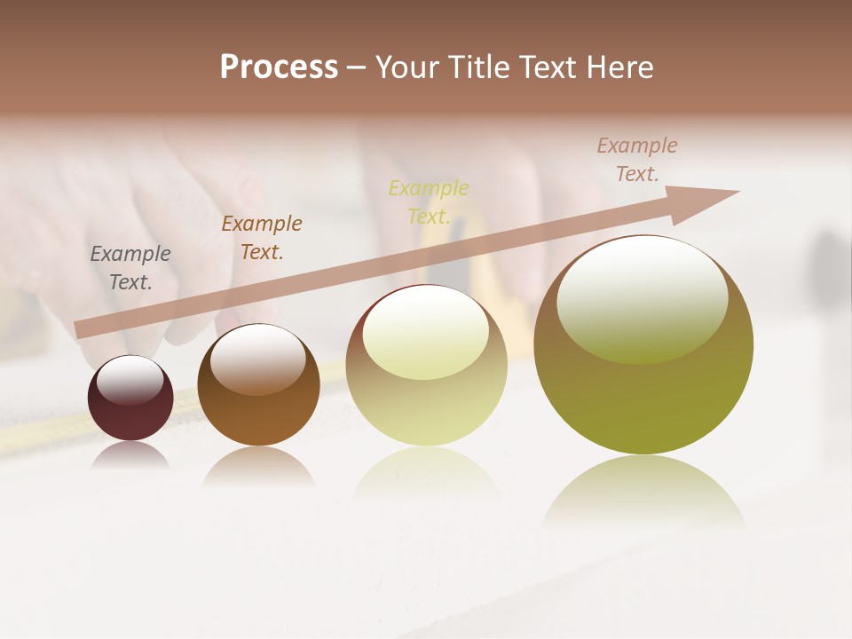 A Person Measuring A Piece Of Wood With A Tape PowerPoint Template