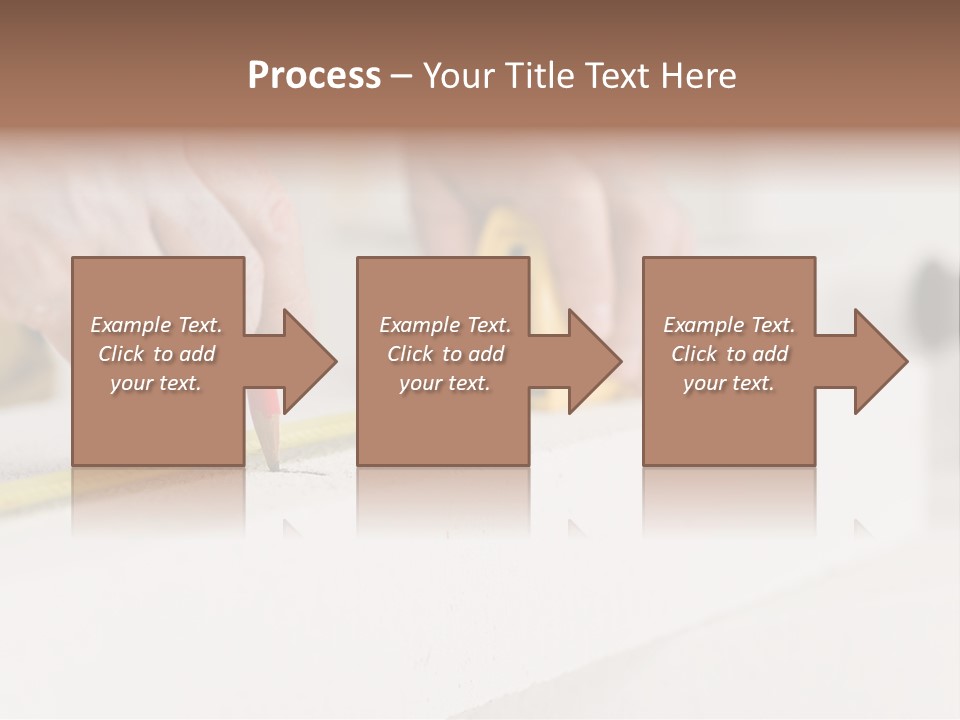 A Person Measuring A Piece Of Wood With A Tape PowerPoint Template