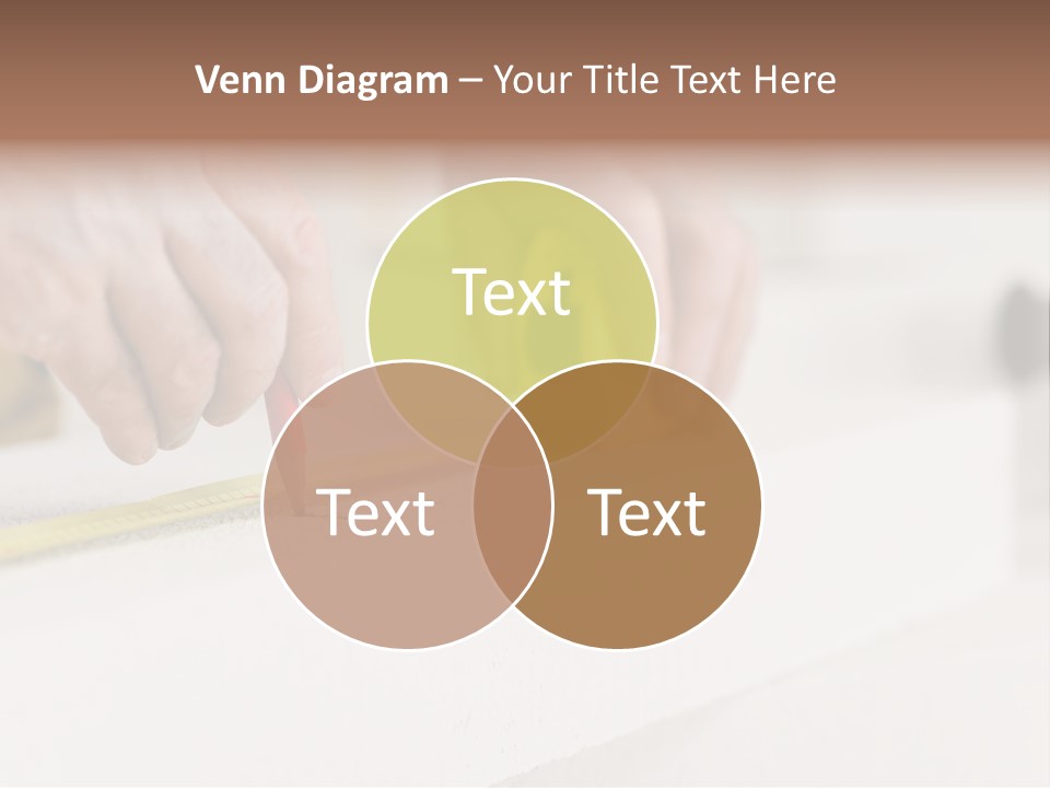 A Person Measuring A Piece Of Wood With A Tape PowerPoint Template