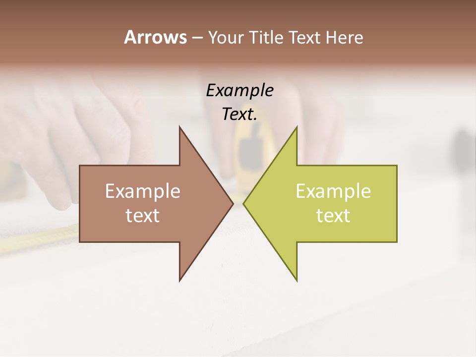 A Person Measuring A Piece Of Wood With A Tape PowerPoint Template