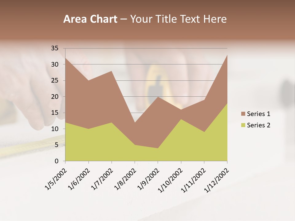 A Person Measuring A Piece Of Wood With A Tape PowerPoint Template
