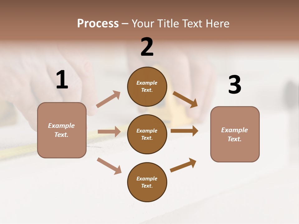 A Person Measuring A Piece Of Wood With A Tape PowerPoint Template