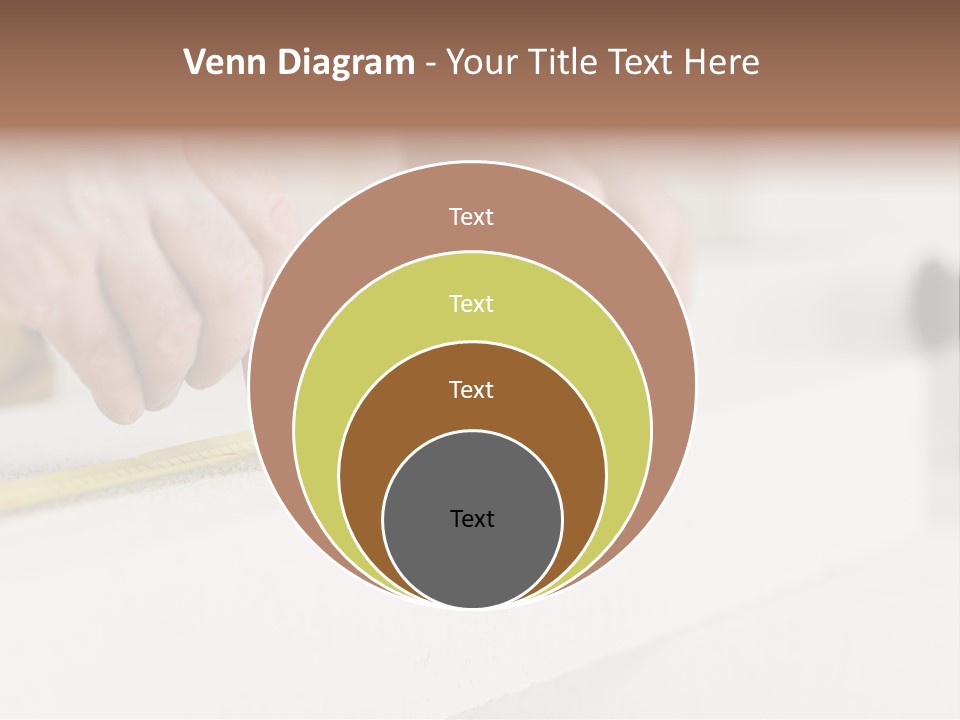 A Person Measuring A Piece Of Wood With A Tape PowerPoint Template