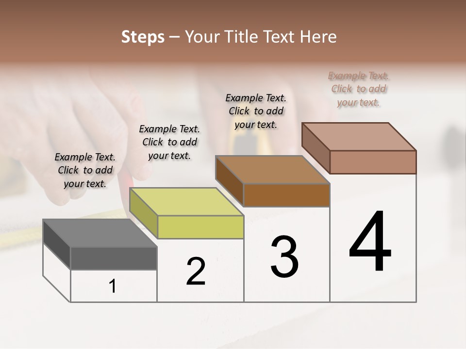 A Person Measuring A Piece Of Wood With A Tape PowerPoint Template