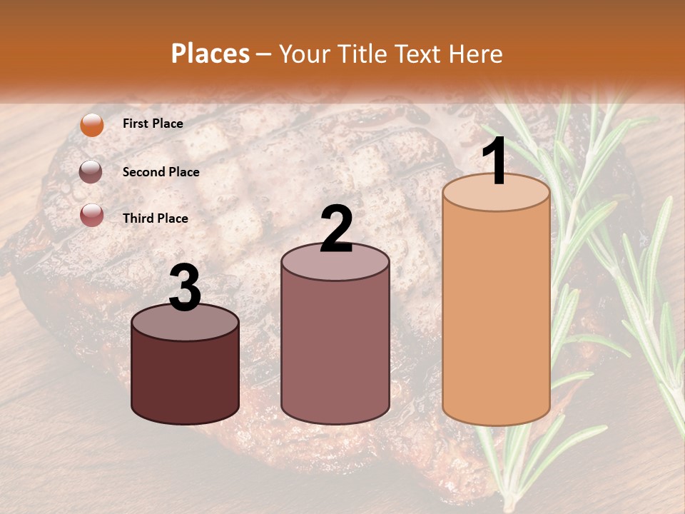 A Piece Of Meat With A Sprig Of Rosemary On Top Of It PowerPoint Template