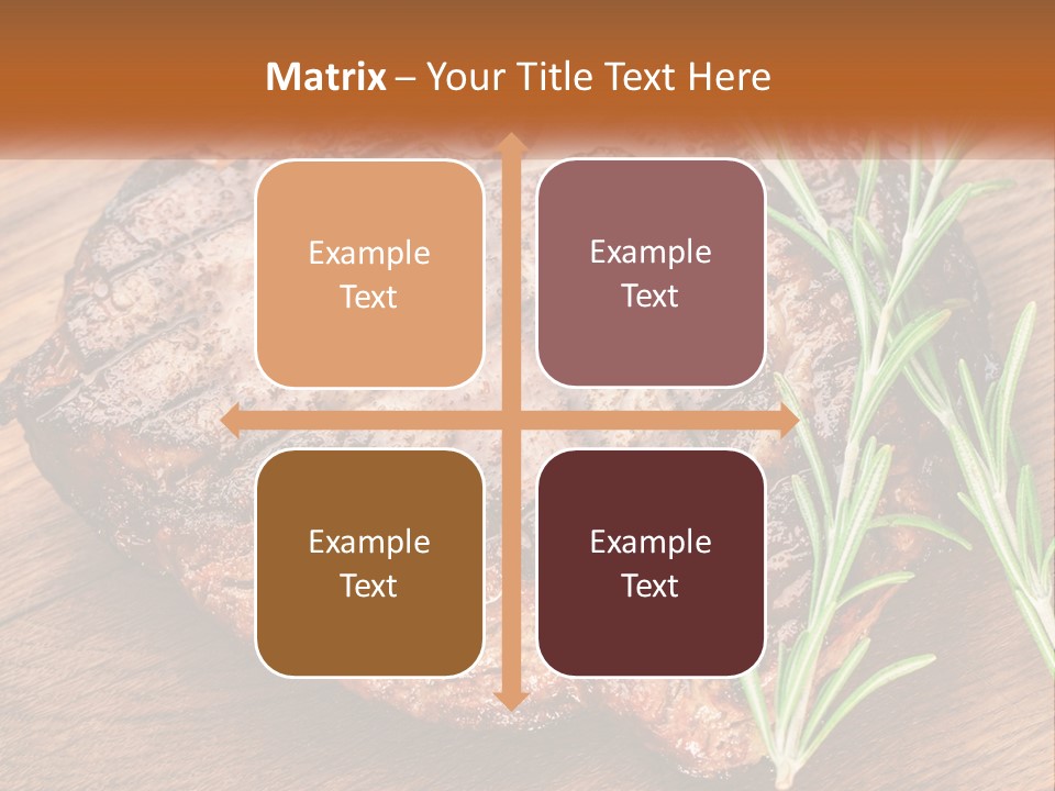 A Piece Of Meat With A Sprig Of Rosemary On Top Of It PowerPoint Template
