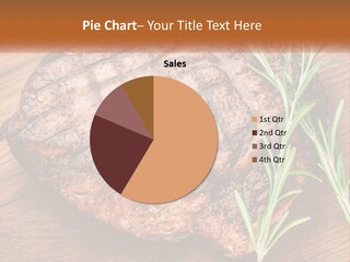 A Piece Of Meat With A Sprig Of Rosemary On Top Of It PowerPoint Template