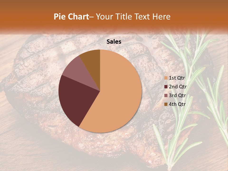 A Piece Of Meat With A Sprig Of Rosemary On Top Of It PowerPoint Template