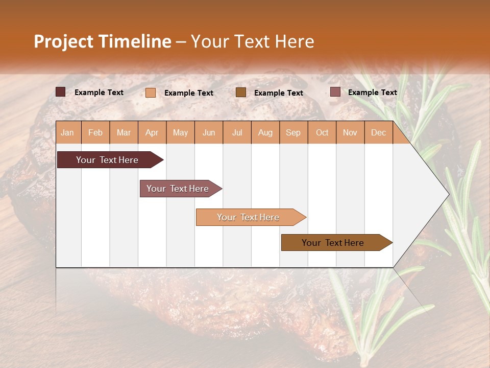 A Piece Of Meat With A Sprig Of Rosemary On Top Of It PowerPoint Template