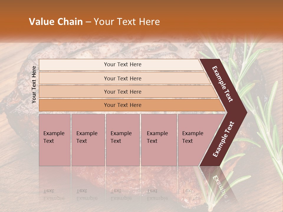 A Piece Of Meat With A Sprig Of Rosemary On Top Of It PowerPoint Template