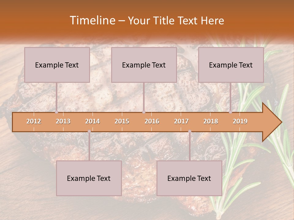 A Piece Of Meat With A Sprig Of Rosemary On Top Of It PowerPoint Template