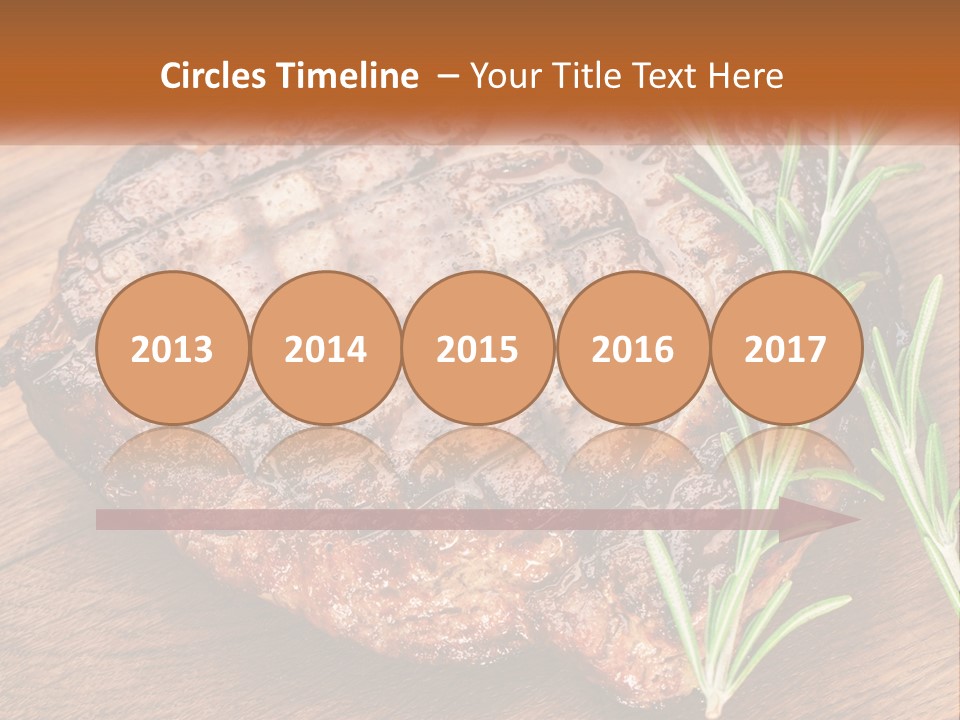 A Piece Of Meat With A Sprig Of Rosemary On Top Of It PowerPoint Template