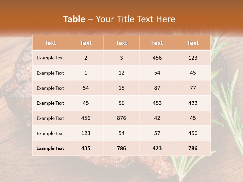 A Piece Of Meat With A Sprig Of Rosemary On Top Of It PowerPoint Template
