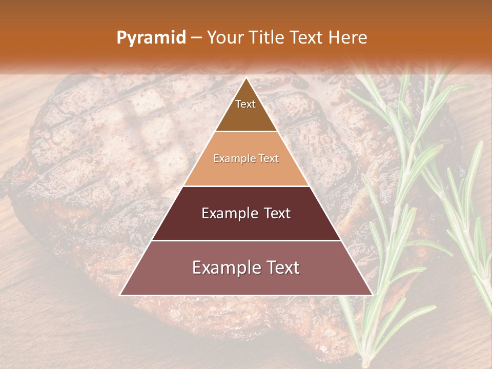 A Piece Of Meat With A Sprig Of Rosemary On Top Of It PowerPoint Template