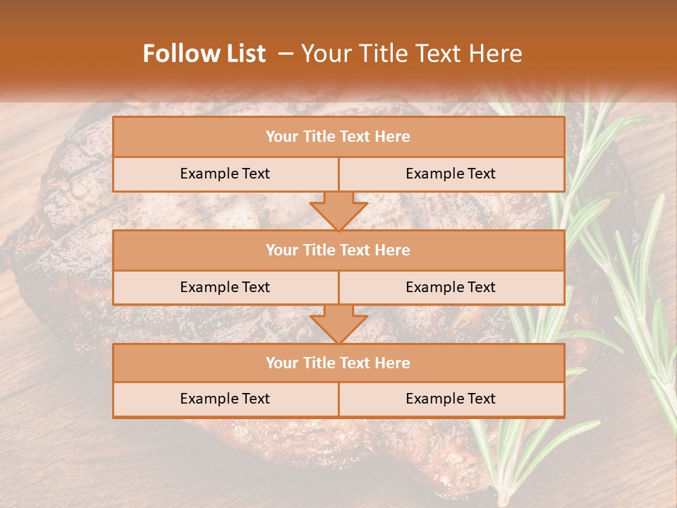 A Piece Of Meat With A Sprig Of Rosemary On Top Of It PowerPoint Template