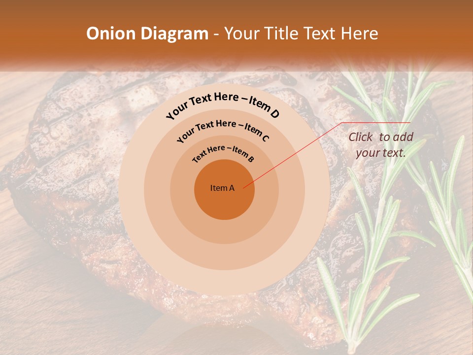 A Piece Of Meat With A Sprig Of Rosemary On Top Of It PowerPoint Template