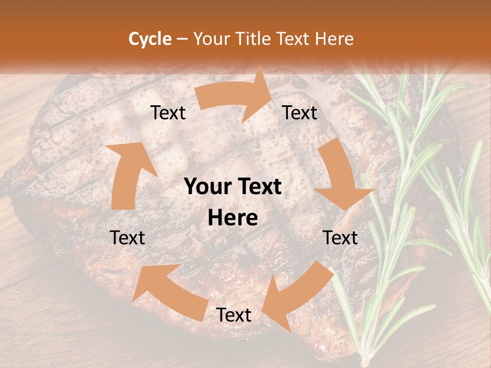A Piece Of Meat With A Sprig Of Rosemary On Top Of It PowerPoint Template