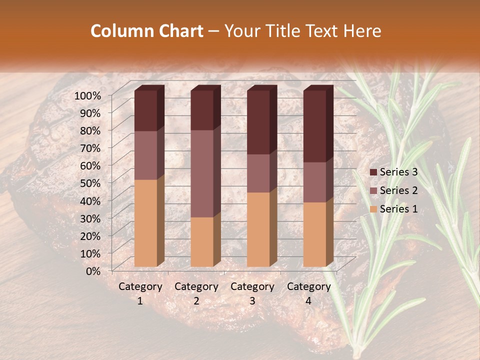 A Piece Of Meat With A Sprig Of Rosemary On Top Of It PowerPoint Template