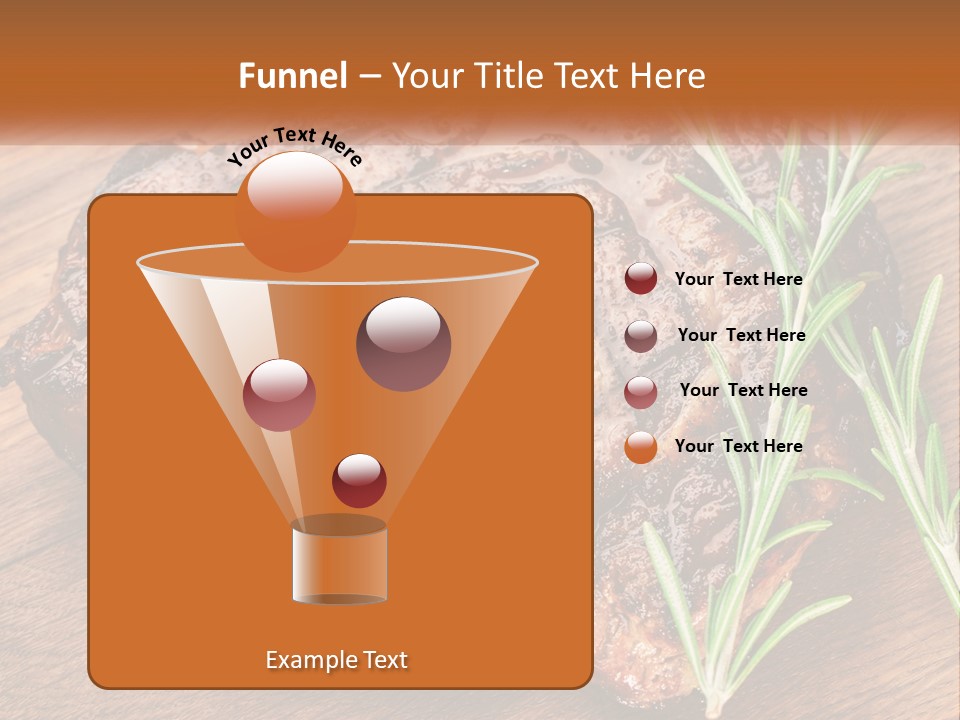 A Piece Of Meat With A Sprig Of Rosemary On Top Of It PowerPoint Template