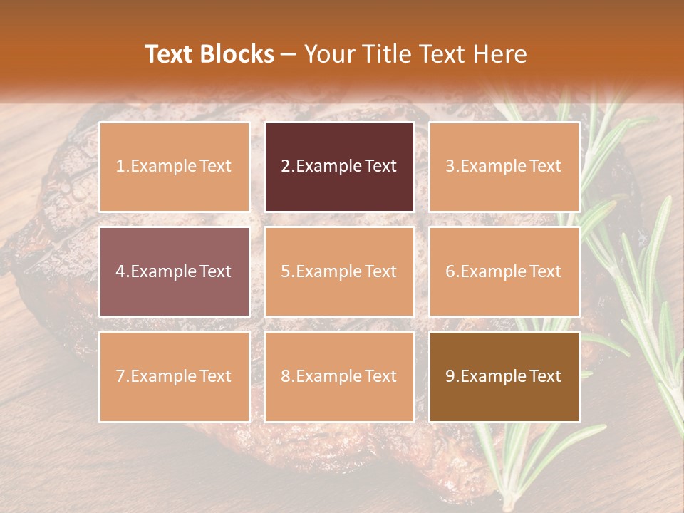 A Piece Of Meat With A Sprig Of Rosemary On Top Of It PowerPoint Template