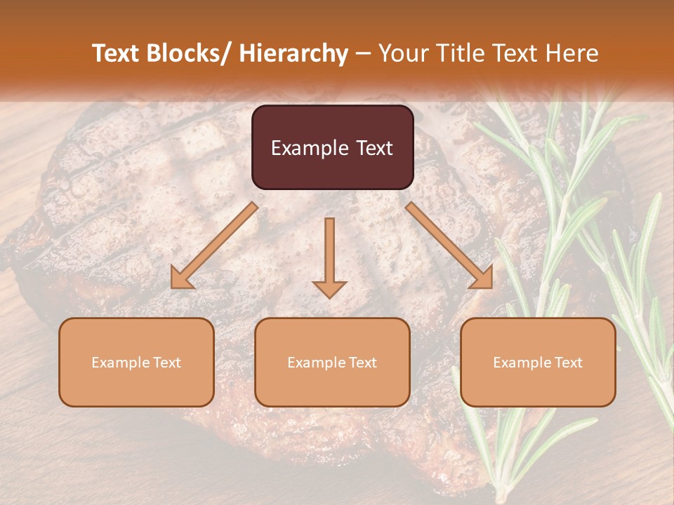 A Piece Of Meat With A Sprig Of Rosemary On Top Of It PowerPoint Template
