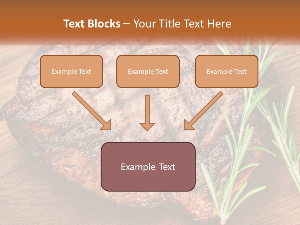 A Piece Of Meat With A Sprig Of Rosemary On Top Of It PowerPoint Template