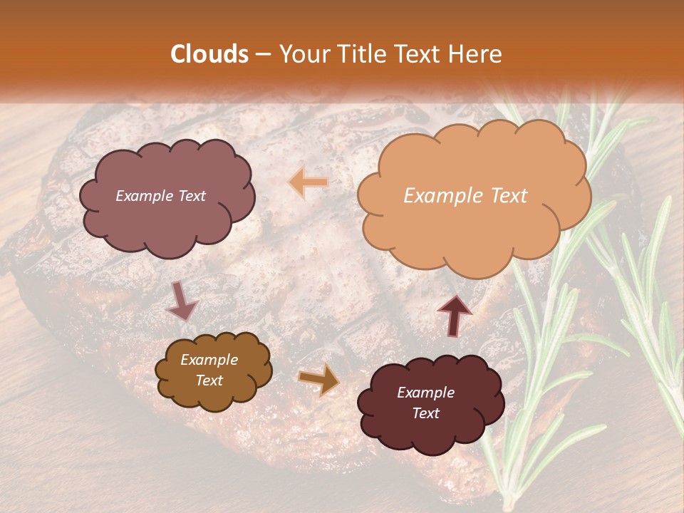 A Piece Of Meat With A Sprig Of Rosemary On Top Of It PowerPoint Template