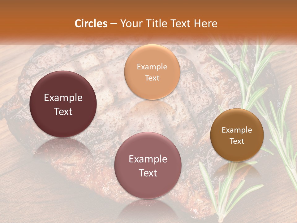 A Piece Of Meat With A Sprig Of Rosemary On Top Of It PowerPoint Template