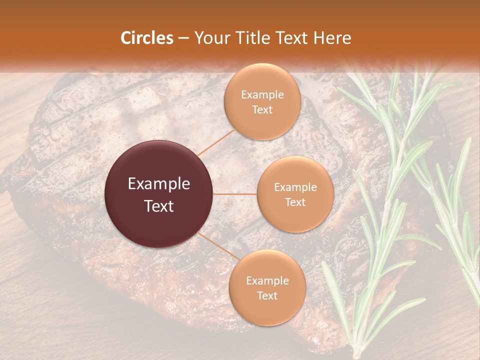 A Piece Of Meat With A Sprig Of Rosemary On Top Of It PowerPoint Template