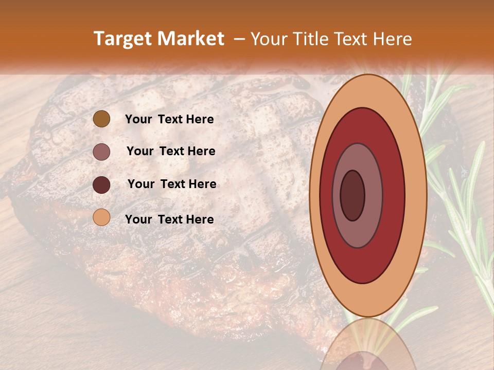 A Piece Of Meat With A Sprig Of Rosemary On Top Of It PowerPoint Template