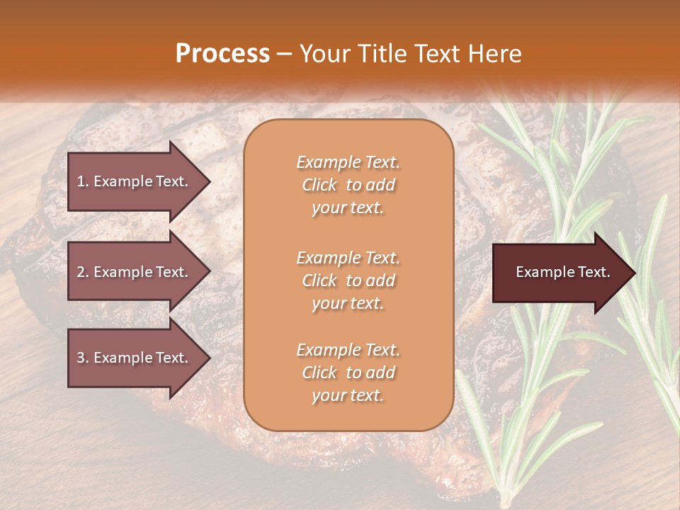 A Piece Of Meat With A Sprig Of Rosemary On Top Of It PowerPoint Template