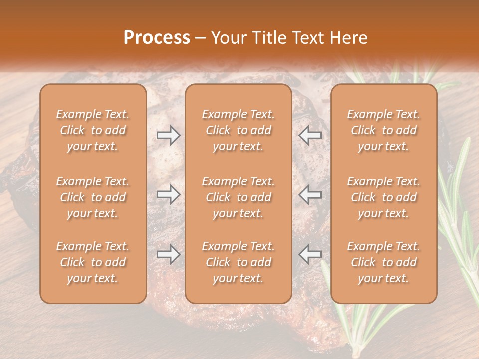 A Piece Of Meat With A Sprig Of Rosemary On Top Of It PowerPoint Template
