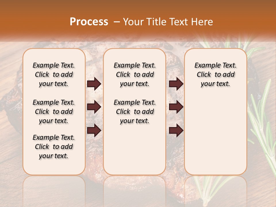 A Piece Of Meat With A Sprig Of Rosemary On Top Of It PowerPoint Template
